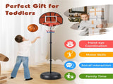 2-in-1 Toddler Basketball Hoop Set - Double-Sided , 6 Darts Included, Black 90414530