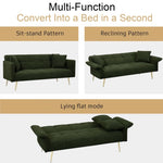 ZUN 70.1 "futon sofa bed, convertible double sofa bed with folding armrests for living rooms and small W2290P147466