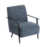 26.38" Modern Blue Gray Lounge Chair with Polyester Upholstery and Sturdy Metal Frame, Ideal for N767P236501G
