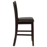Black and Espresso Lattice Back Counter Height Stools B062P145649