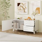 38 "x 14" white stylish TV cabinet with drawers 74460882