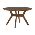 ZUN Classic Light Oak Finish 52-inch Round Dinng Table 1pc Mid-Century Modern Design X-Base Wooden B011P175774