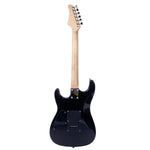 ZUN Lightning Style Electric Guitar with Power Cord/Strap/Bag/Plectrums Black & Dark Blue 86515005