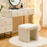 Modern Teddy Velvet Ottoman Footrest, Vanity Stool, and Shoe Bench for Makeup Room, Living Room, 94269049