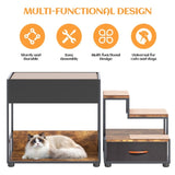 ZUN Pet Step Window Perch,Bunk Beds Window Perch for Dogs Bedside Lounge Elevated Dog Bed Multi-Level W1687P181838