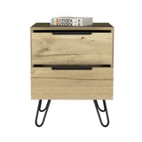 Nuvo Nightstand,Two Drawers, Hairpin Legs B128P148948