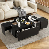 U-Can 47.2''-72.7'' Extendable Table, Multi-Functional Table with High-Gloss Finish, N724P292070B