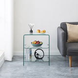 2 layer Tempered Glass Side Table, Clear glass Sofa Table W1718P233037