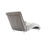 COOMORE Velvet Chaise Lounge Indoor,Button-Tufted Upholstered Chaise Lounge Chair with Pillow for W39538682