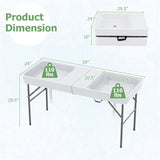 5 FT party picnic table/double sink ice cooling table 18397469