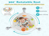 3-Level Height Adjustable Baby Bouncer with Multiple Play Toys, Stable Metal Frame Jumper - White 17086457
