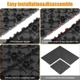 Stone texture 12" Patio Deck Tiles, DIY Module Interlocking Decking Tiles Floor Tile,Easy and Quick W3022P268428