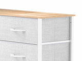 8 Drawers Dresser Chest of Drawers for Fabric Storage Dressers for Living Room White 14817519