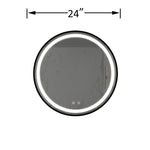 ZUN 24inch Bathroom Led Classy Vanity Mirror with focused backplane,Black aluminum alloy frame,High W1992P210838