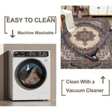 Area Rug 8x10 Vintage Bohemia Large Persian Non-slip Washable Rug For Room Kitchen Bedroom W2907P265113