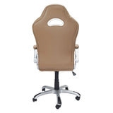ZUN Techni Mobili High Back Executive Sport Race Office Chair with Flip-Up Arms, Camel RTA-3527-CM
