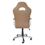 ZUN High Back Executive Sport Race Office Chair with Flip-Up Arms, Camel 53880693