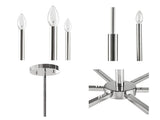 6-Light Contemporary Candelabra Styled Chandelier B03596558