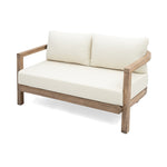 ZUN 2 - Person Outdoor Acacia Wood Patio Seating Group with Cushions and Coffee Table for Porch, Garden, 73169.00BBGE