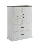 ZUN Farmhouse 5 Drawer Dresser for Bedroom, Tall Chest of Drawers, Chest of Drawers Organizer W1162P190835