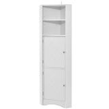 ZUN Tall Bathroom Corner Cabinet, Freestanding Storage Cabinet with Doors and Adjustable Shelves, MDF 55457419