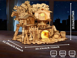 3D Wooden Puzzle Tree House With Light Handmade Crafts Assembly Model Kits Creative Decoration 67588677