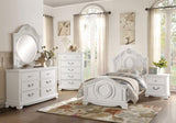 ZUN Classic Traditional Style White Finish 1pc Chest of 5x Dovetail Drawers Wooden Bedroom Furniture B01161309