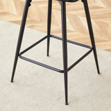 Two rotating bar stools with breathable cotton and linen soft cushions, in a retro green seat and W2920P281917