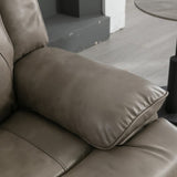 360&deg Swivel and Rocking Home Theater Recliner Manual Recliner Chair with a LED Light Strip for WF323621AAE