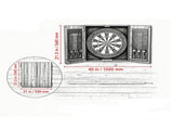 Ready-to-Play Dartboard and Cabinet Set, Official Size Dartboard Cabinet, Perfect for Cricket Games 44866223