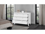 White 3-Drawer Chest with Functional Storage B062P486506