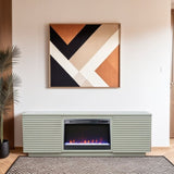 73 inch Fireplace TV Stand for TVs up to 85 inches, Sandstone Finish B108P255363