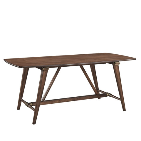 ZUN Modern Design 1pc Dining Table Brown Finish Wooden Dining Kitchen Furniture B011P196939