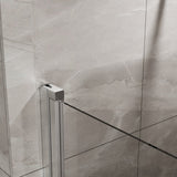 Goodyo 34"x72" Pivot Shower Door, 1/4 inch Thick Tempered Glass Swing Shower Door in Chrome Finish, D163102092