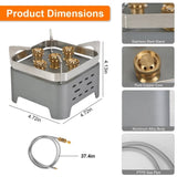 12000W Portable Camping Stove With Cassette Adapter Windproof Outdoor Backpacking Burner with 97659878