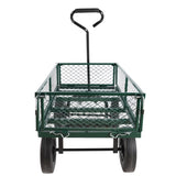 (Green solid wheels wagon cart) Solid wheels Tools cart Wagon Cart Garden cart trucks make it easier W227P162446