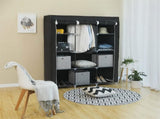 67" Portable Closet Organizer Wardrobe Storage Organizer with 10 Shelves Quick and Easy to Assemble 39192486