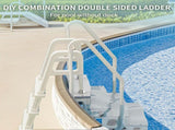 Heavy Duty In-Pool Ladder, Swimming Pool Step Pool Stairs for Above-ground Pools, Adjustable from 47015769