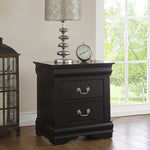 ZUN Black 2-drawer Nightstand B062P189238