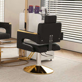 Professional Hydraulic Barber Chair - 360&deg Swivel with Adjustable Height, Stainless Steel 41738739