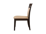 Set of 2 Upholstered Side Chairs, Cappuccino and Tan B016P223065