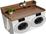 2-Tier Washer and Dryer Countertop with Power Outlet, 54" W x 27.5" D Large Laundry Countertop for W2641P446839
