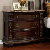 Formal Traditional 1pc Nightstand Only Brown Cherry Solid wood 3-Drawers Bedroom Furniture Genuine B011P251255