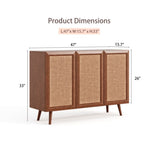 Entryway Storage Media Console Farmhouse Tv Stand Accent Buffet Sideboard Cabinet With Doors and W2263P207528