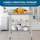 24''*24'' Commercial Work Table for Restaurant and Home Stainless Steel Kitchen Prep Table with W3167P303165