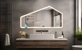 52*28 inch LED Bathroom Vanity Mirror Wall Mounted Adjustable White/Warm/Natural Lights Anti-Fog W708P235364