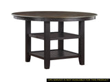 Brown and Black White Finish 1pc Counter Height Table with 2x Display Shelves Transitional Style B01155791