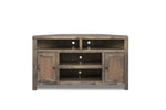 ZUN Joshua Creek 52 inch Corner TV Stand for TVs up to 55 inches, No Assembly Required, Barnwood Finish B108P160169