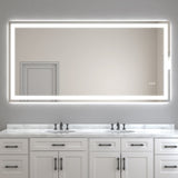 72x36" Frameless Eco-Friendly Silver MirrorDual LED Light StripsFront and Back Lighting T3177P320561