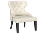 Gillian Beige and Black Fabric Upholstered Dining Side Chair B062P299885